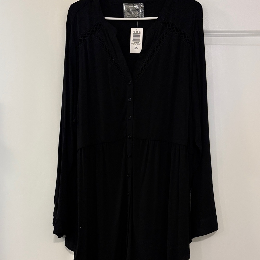 Torrid Black Button-Down Women's Shirt